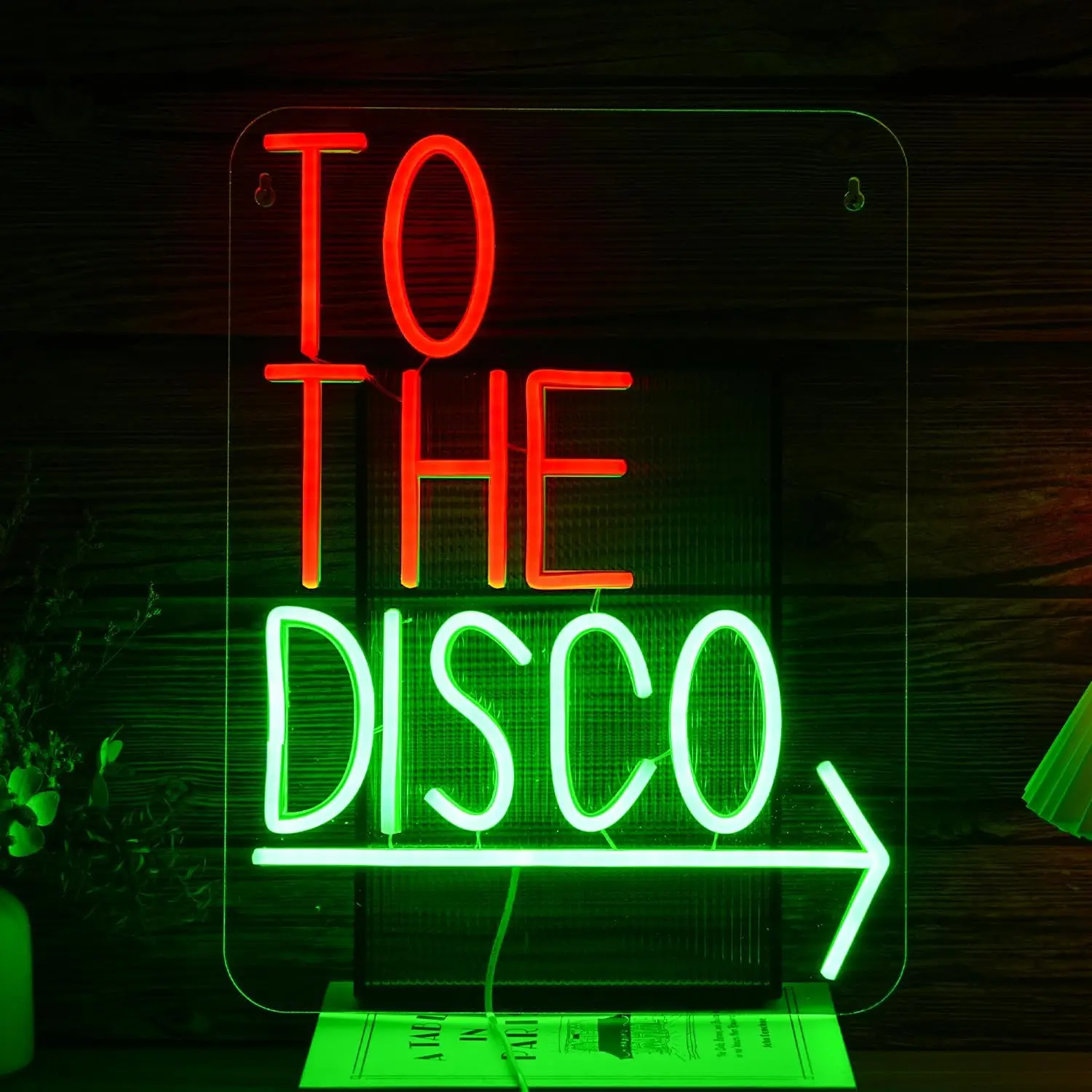 

To The Disco Neon Sign USB Dimmable LED Neon Light for Disco Bar Music Bar Bedroom Party Man Cave Decoration Light Up Sign Gift