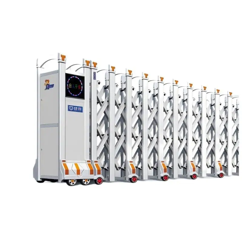 custom.6 Aluminum Motorized Sliding Automatic Fence Outdoor School Portable Security Porte Driveway Retract