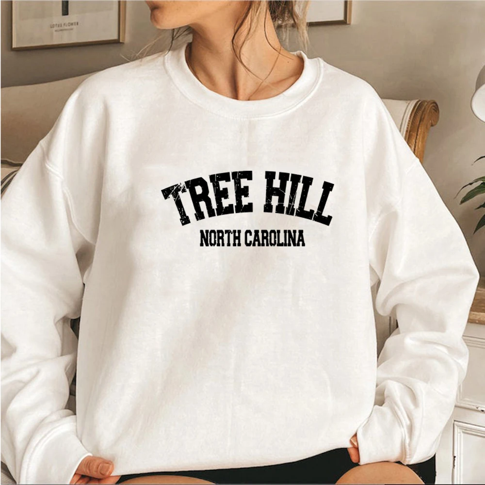 Tree Hill North Carolina Unisex Crewneck Sweatshirt College Style Tree Hill 90s Fan Location Pullover Crewneck Jumper Hoodies