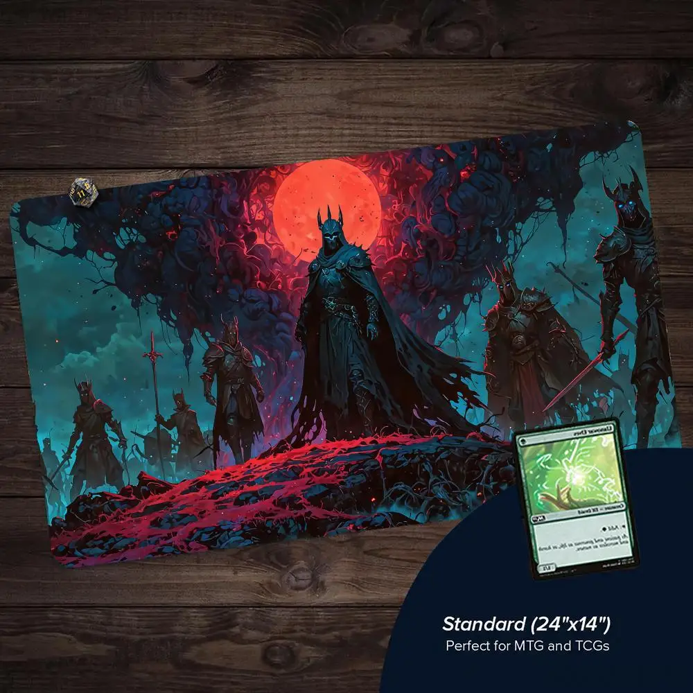 Resurrected Undead Warrior MTG Playmat Magic Card Mat with Stitched Edge Non-Slip Tabletop Playmat Board Game Mat for TCG