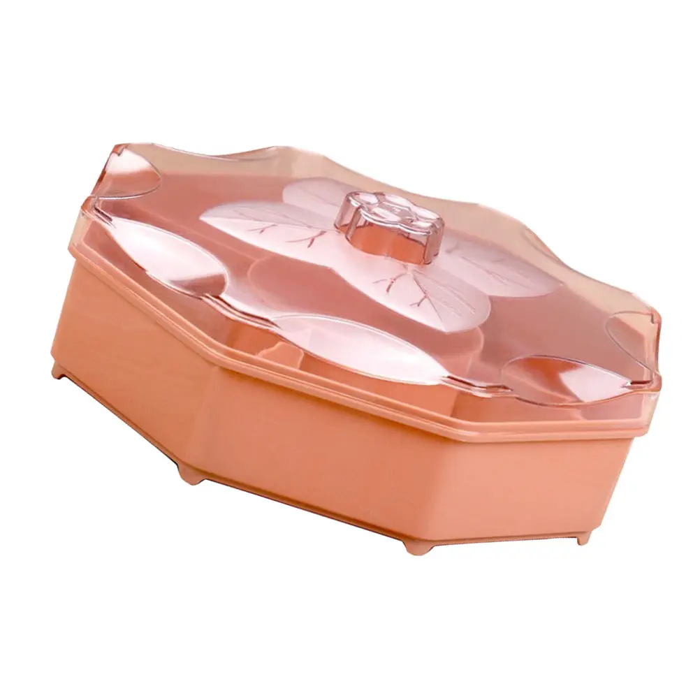 

Fruit Platter Candy Tray Snack Serving Compartment Plate Dish Red Dividers Single Layer Healthy Material Storage Kitchen