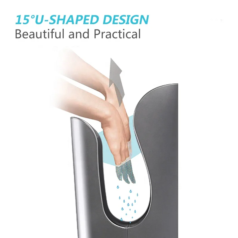 AK2030 Manufacturer Efficient & Cost Saving New Model Automatic HEPA Filter Jet Air Hand Dryer for Bathroom Appliance