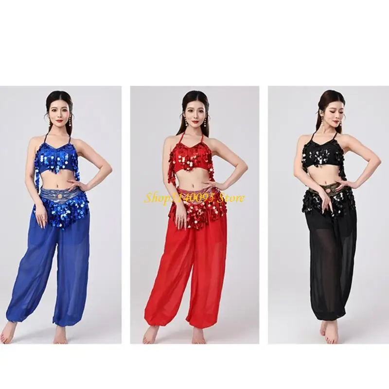 Dxae Costumes danse du ventre pour femmes Dancer Brely Dancer Tenues Brely Dance Bra Tops Pantal