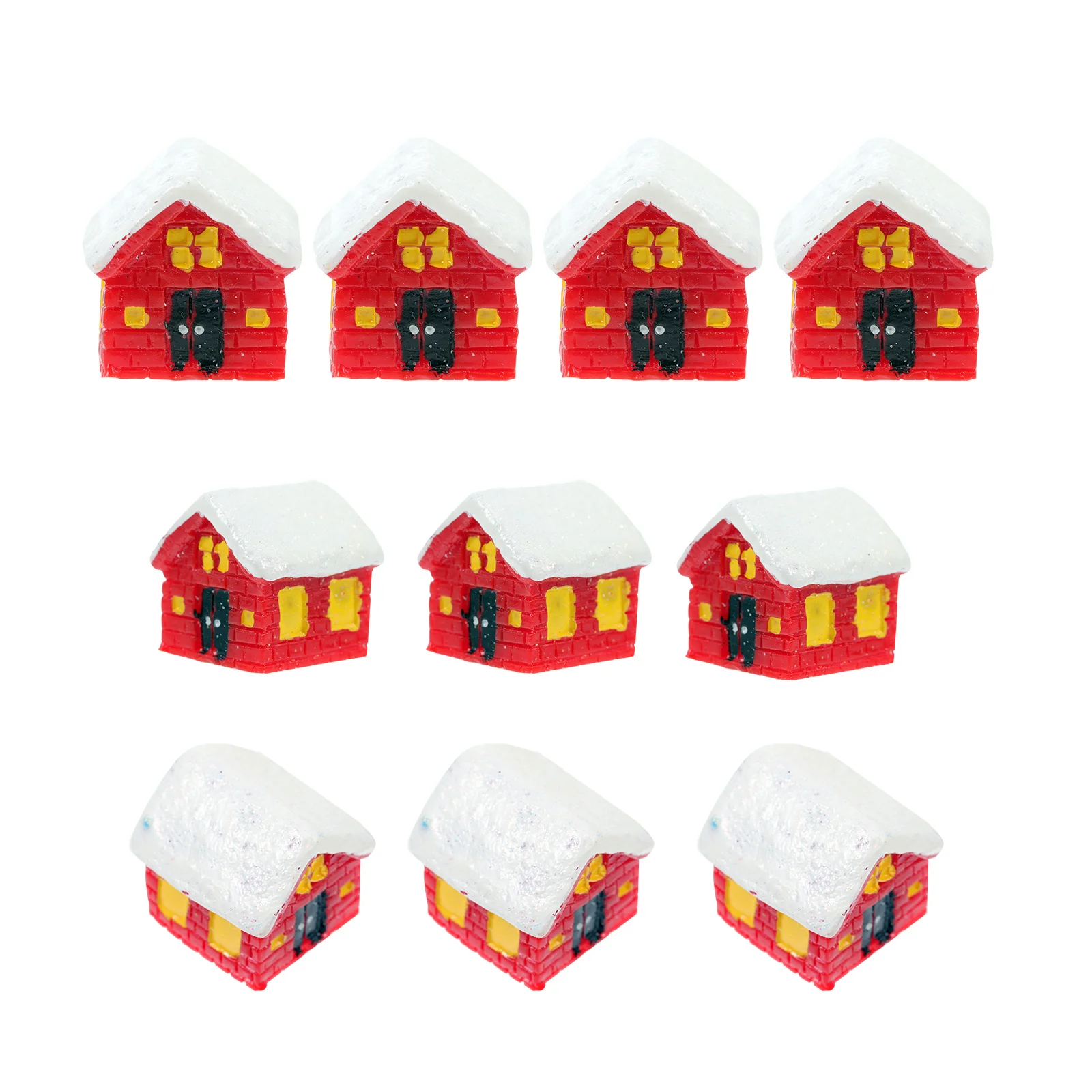 

10Pcs Mini Succulent Decorative Figurines Cute Xmas Micro Ornaments Resin Craft for Desktop Home Office Party Christmas
