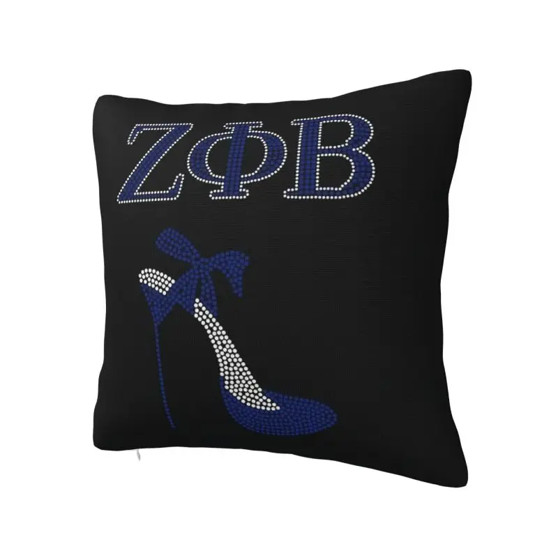 Custom Zeta Phi Beta Sorority Cushion Cover Sofa Home Decorative Greek Letter 1920 Square Throw Pillow Case