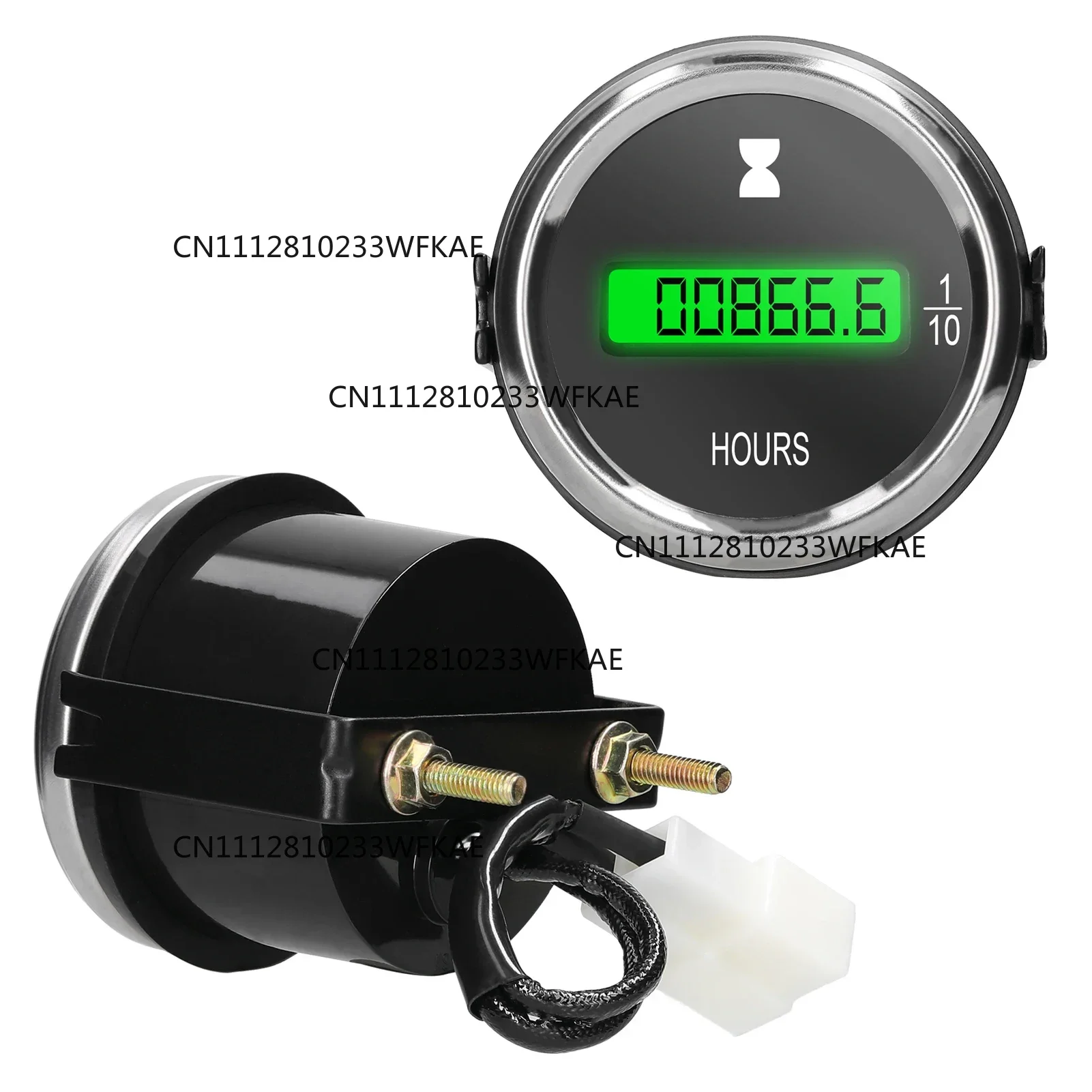 2pcs  52mm Hour Meter Gauge LED Digital Car Timer Gauge 12V/24V for Car Truck Marine Boat