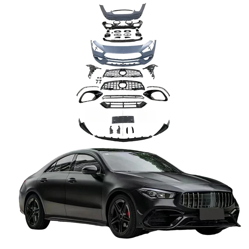 

Hot car bumper PP material - w118 (2020-2021) upgrd 45 body kit grille front and rear bumper