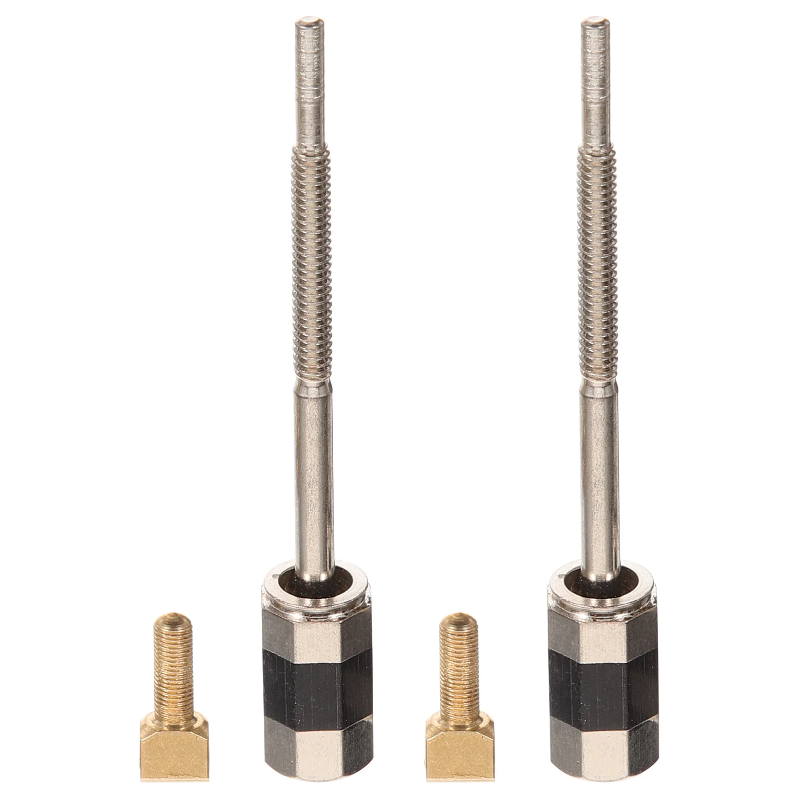 

2 Pcs Bow Screw Violin Repairing Viola Rod Accessories Frog Part Metal Instrument Tool