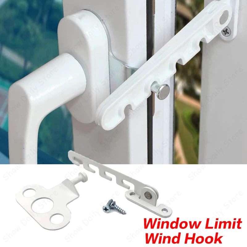 Plastic Steel Door And Window Limit Wind Hook Ventilation Limiter Retainer Child Safety Wind Brace Bracket Lock Latches For Home