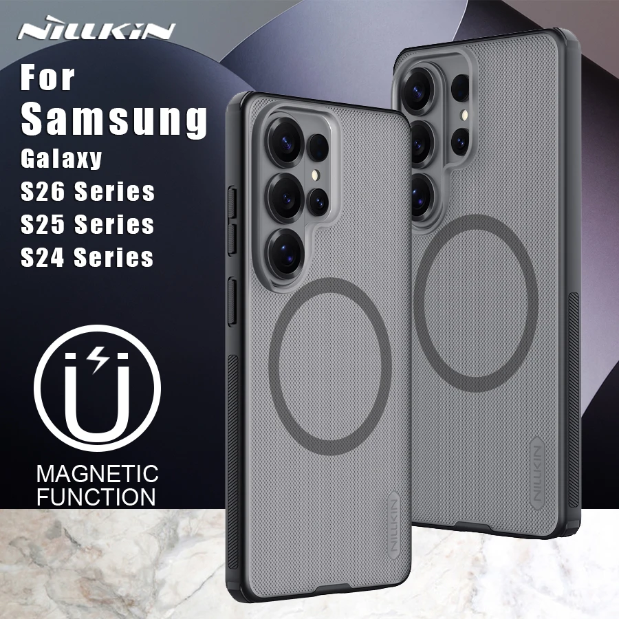 Nillkin Für Samsung Galaxy S26 Ultra S24 S25 Plus S25 Rand 5G Magnetische Fall Frosted Pro PC + TPU Zurück Abdeckung Schutz Für S25 FE