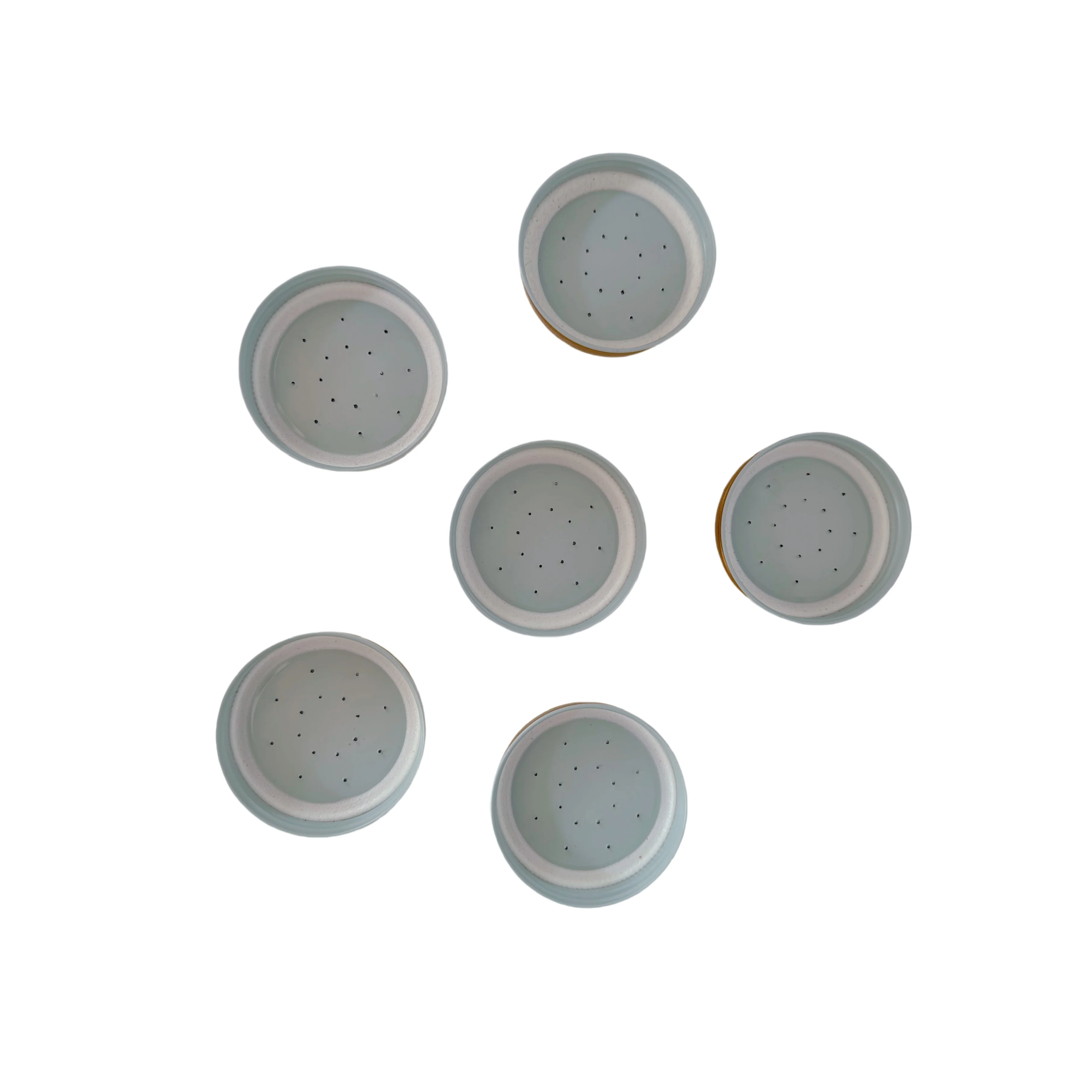 6 Pcs Punched Feeder Caps for Bee Hive Waterer bottle Bees Lids Feeder Device Beekeeping Feeding Equipment Cap