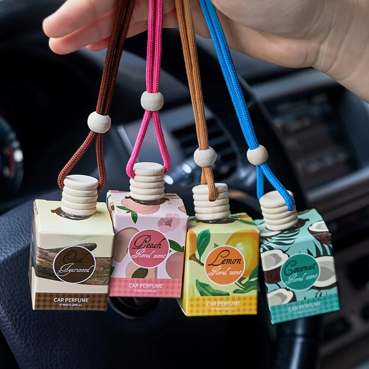 

Car Air Freshener Mini Aromatherapy Essential Oil Odor Eliminator Kit Humidifier Gift Box Air Purifier Car Diffuser Long Lastin