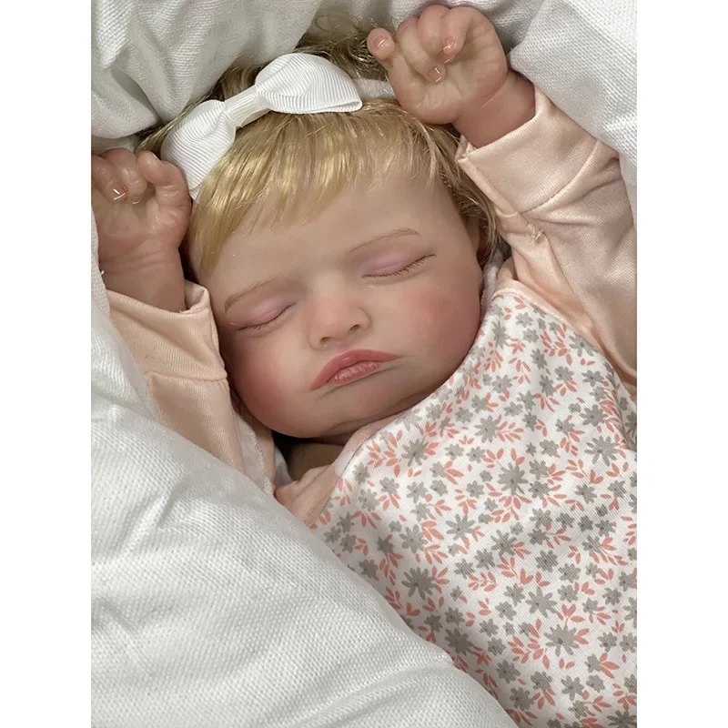 48CM Rosalie Lifelike Already Painted Doll Newborn Baby 3D Hand Paint with Genesis High Quality 3D Skin Tone Reborn Dolls