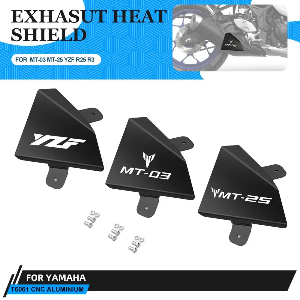 

Motorcycle exhaust pipe mid-section protective cover decorative cover For Yamaha YZF R25 R3 MT-25 MT25 MT-03 MT03 2016-2024 2025