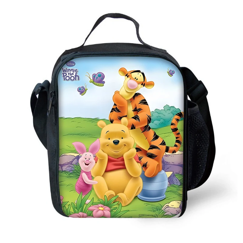 Kind isoliert Winnie the Pooh große Kapazität Tasche für Jungen und Mädchen Student im Freien Picknick wieder verwendbare thermische Kühler Lunchbox