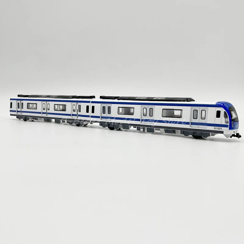 Diecast Metal Train Model Toy City Subway Replica Pull Back With Sound & Light For Child Gifts