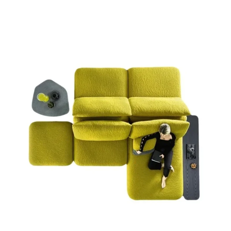 Niche dopamine single-seat module flexible combination replica double-sided backrest design sofa
