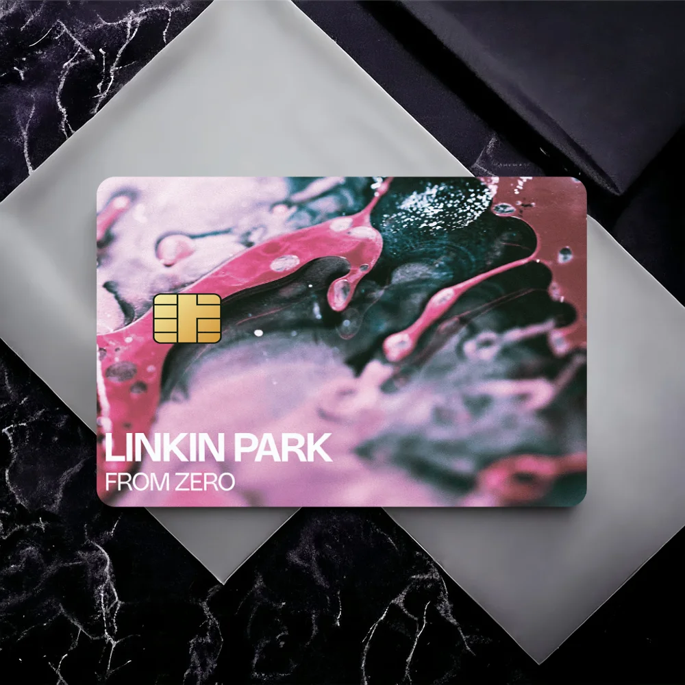 ملصق بطاقات L-Linkin P-Park مزخرف صغير مقاوم للماء مكون من 4 قطع مضاد للخدش