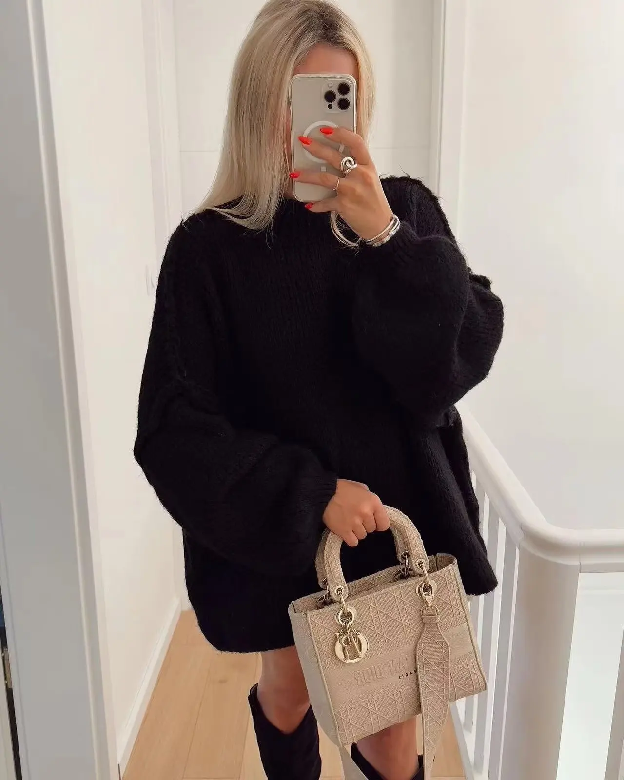 New Fall/winter Women\'s Sweater Solid Color Semi-turtleneck Casual Commuter Style Knit Pullover Loose Sweater Simple All-match