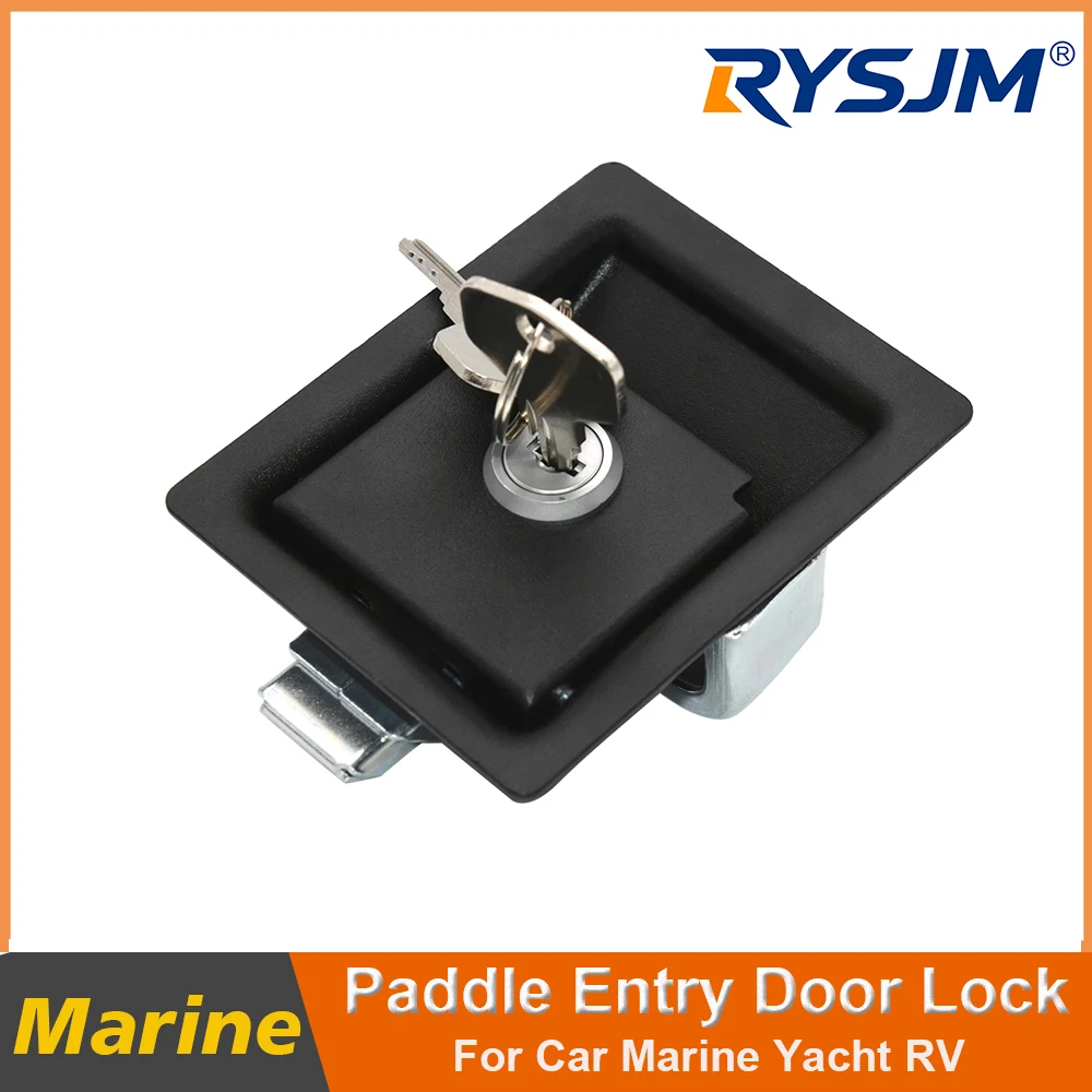 Cerradura de seguridad tipo palanca para puerta de entrada de yate/autocaravana, con manija, perilla, interruptor de repuesto y cerradura de panel extraíble con llave para caravana/remolque