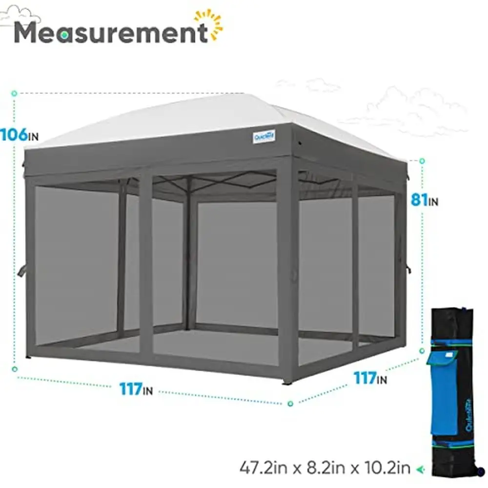 Tienda de campaña con pantalla emergente, toldo portátil con 4 puertas magnéticas, fácil configuración, impermeable y protección UV, para acampada y