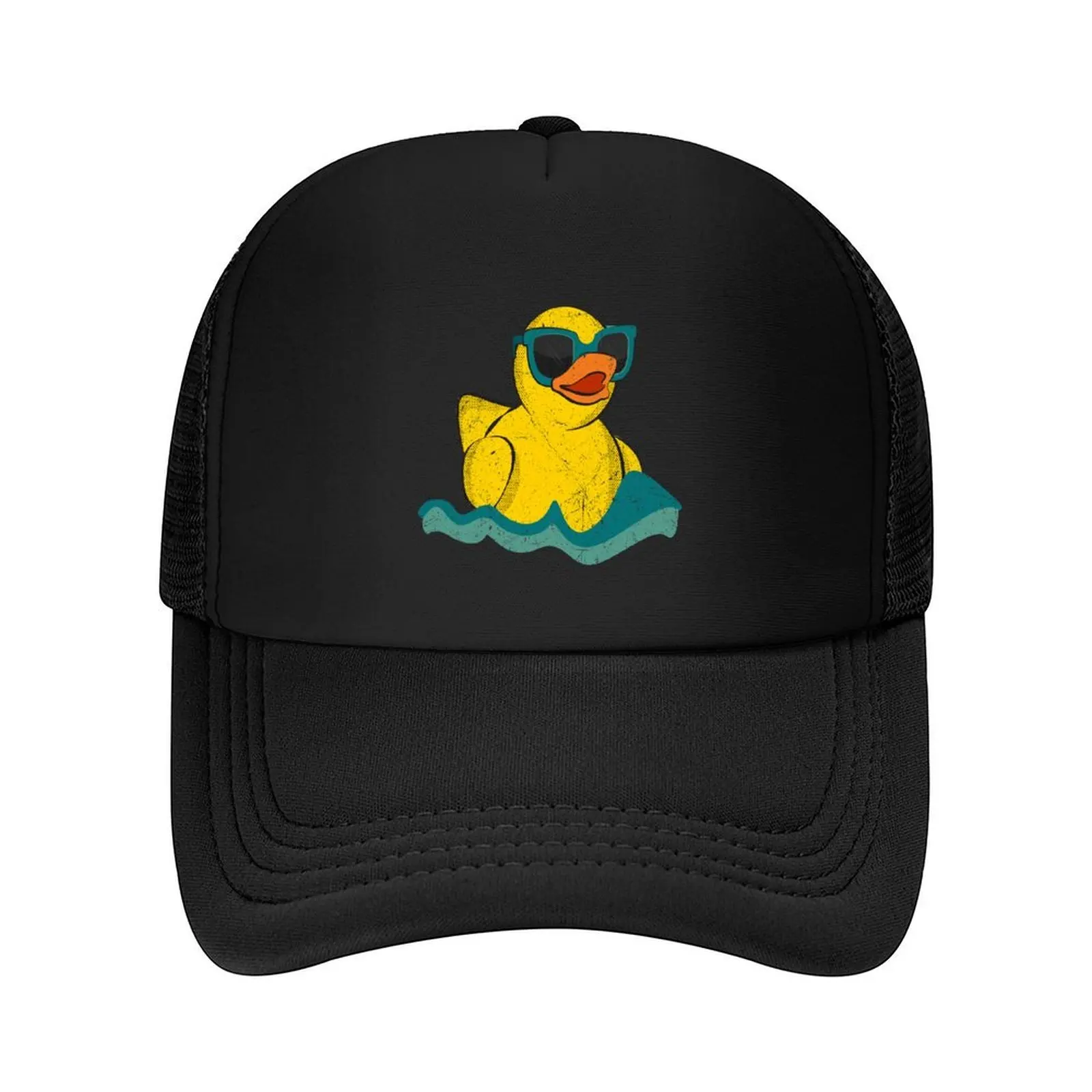 

Vintage Cute Yellow Rubber Duckling Art Of Zoo Bath Toy Rubber Duck Ducky Baseball Cap sun hat cute Thermal Visor Women's Men's