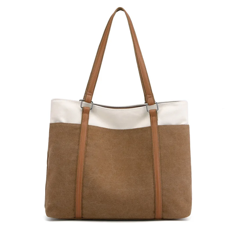 

Fashion Women Canvas Shoulder Bag New Casual Solid Color Crossbody Purse Trendy Versatile Handbag for Ladies
