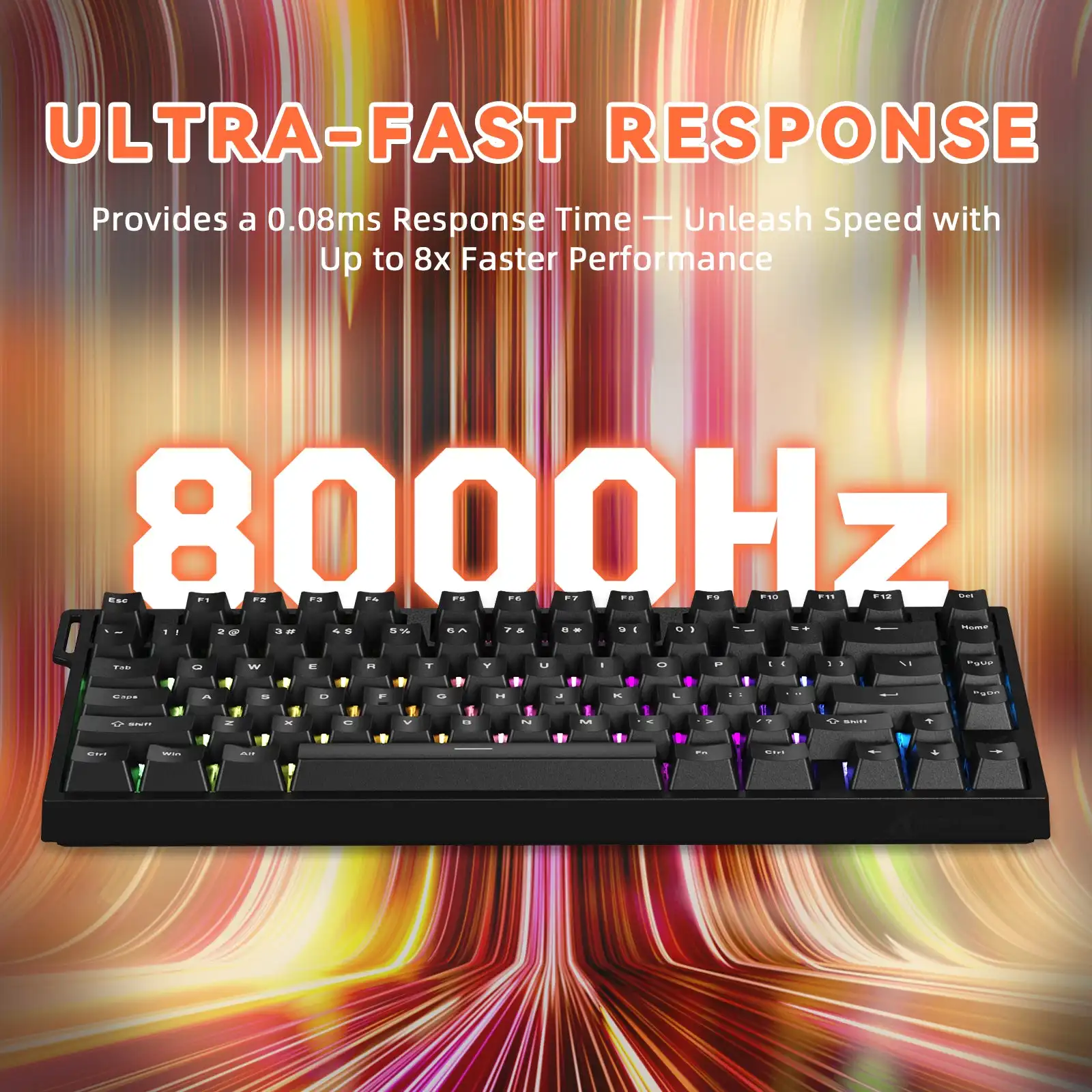 

Игровая клавиатура ATTACK SHARK R82 HE проводная, 75%, магнитная, RGB, 8000 Гц, быстрый отклик, 0.005 мм, с функцией Rapid Trigger