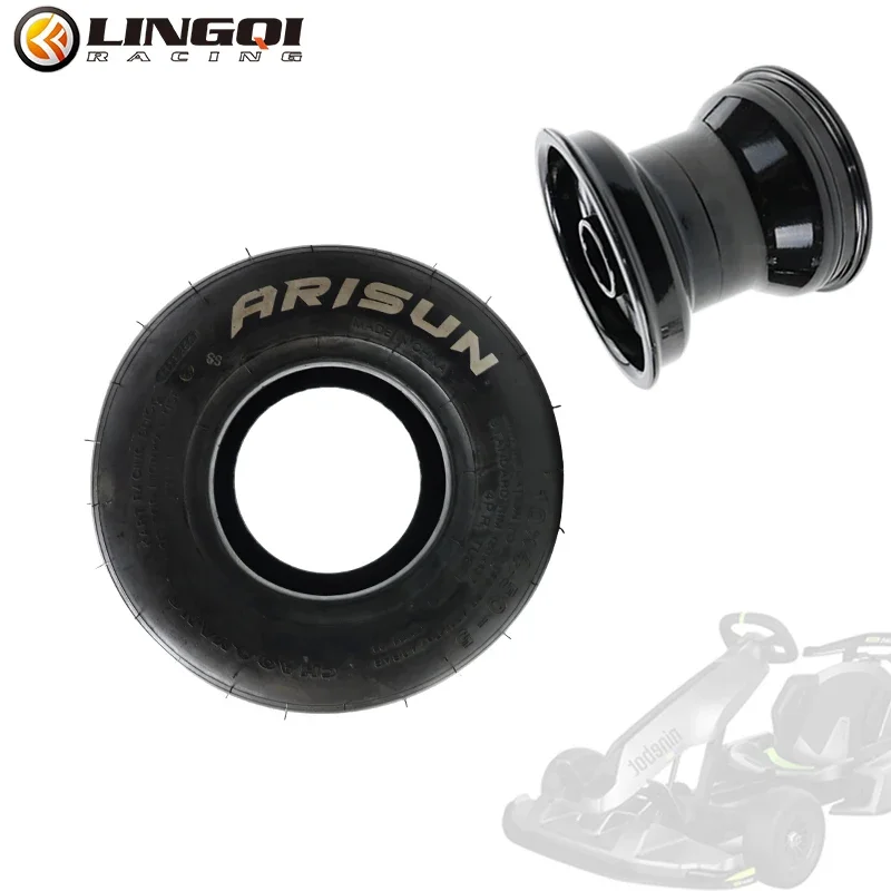 

Обод колеса мотоцикла LYNNCHI с бескамерной шиной 10x4,50-5 картинговых шин Колеса для дрифта-велосипеда Четырехколесный пляжный велосипед для картинга ATV