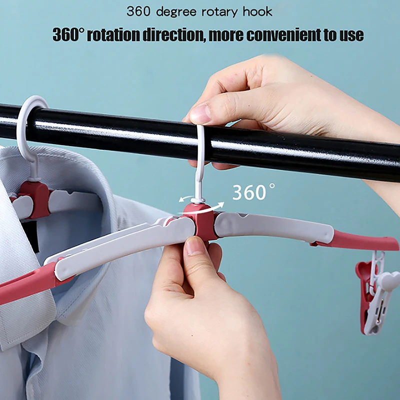 1Pc Faltbare Kleiderbügel Tragbare Reise Kleiderbügel Kleiderbügel Reise Zubehör Faltbare Kleidung Trocknen Rack