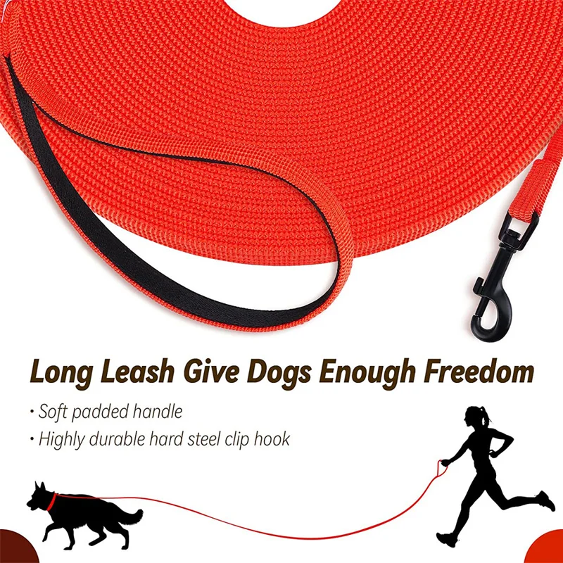 Dog Training Leash Medium Large And Extra Large Dogs For Yard Training Playing Hiking And Swimming 15ft 30ft 50ft Long Dog Leash