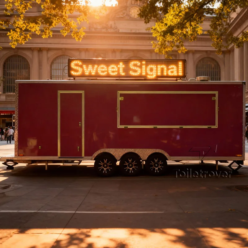 فريدة من نوعها خمر عربة الغذاء الشارع دونر كباب برغر التاكو الصينية شاحنة غذاء متنقلة مقطورة للشارع الوجبات السريعة والوجبات الخفيفة