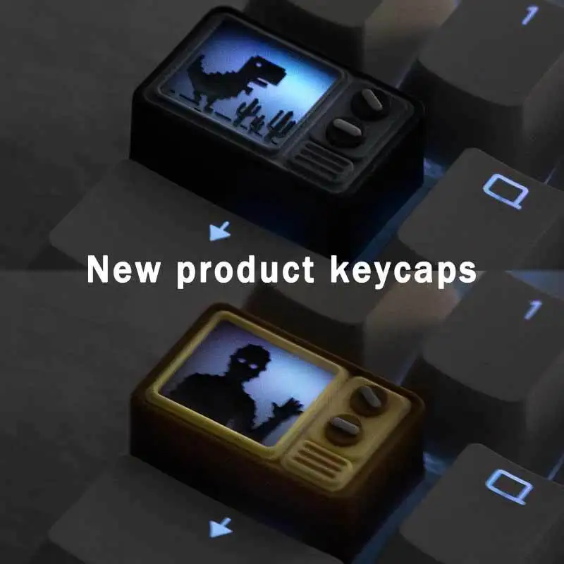 Cube Escape The Lake Tv Kreative lichtdurchlässige mechanische Tastatur, personalisierte Tastenkappen aus Harzmaterial, individuelle, lustige Geschenke