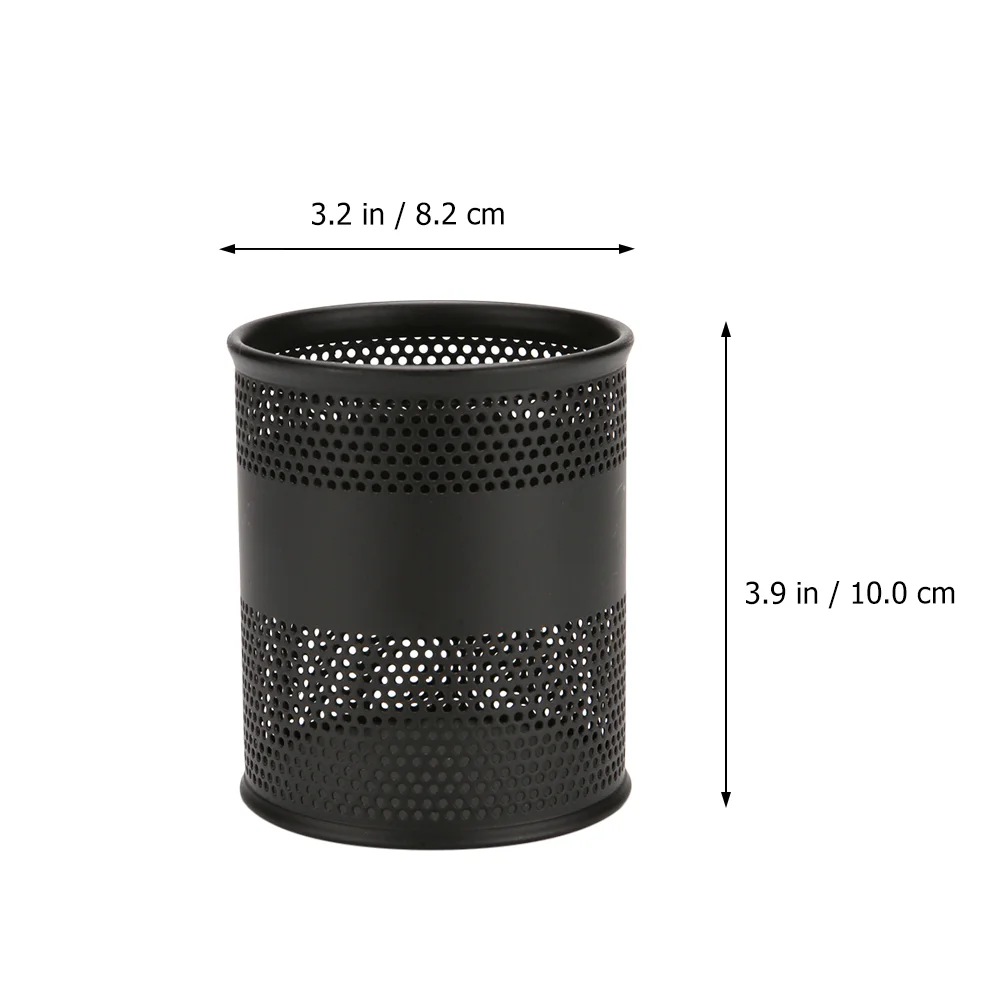 Imagem -04 - Round Metal Mesh Desktop Storage Prateleiras Pen Holder Home Organizer Ferro Papelaria Escritório Desktop