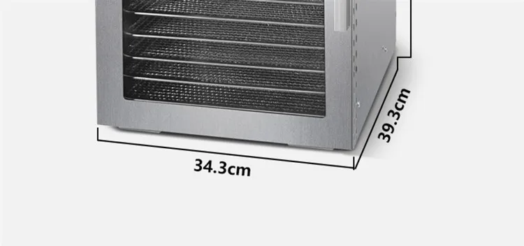 14-Fach-Lebensmittel-Trockner, Obsttrockner, Edelstahlmaschine, 1200 W, Haushaltsgerät zum Trocknen von Gemüse und Obst mit digitaler Zeitschaltuhr für den Heimgebrauch. – Detail 6