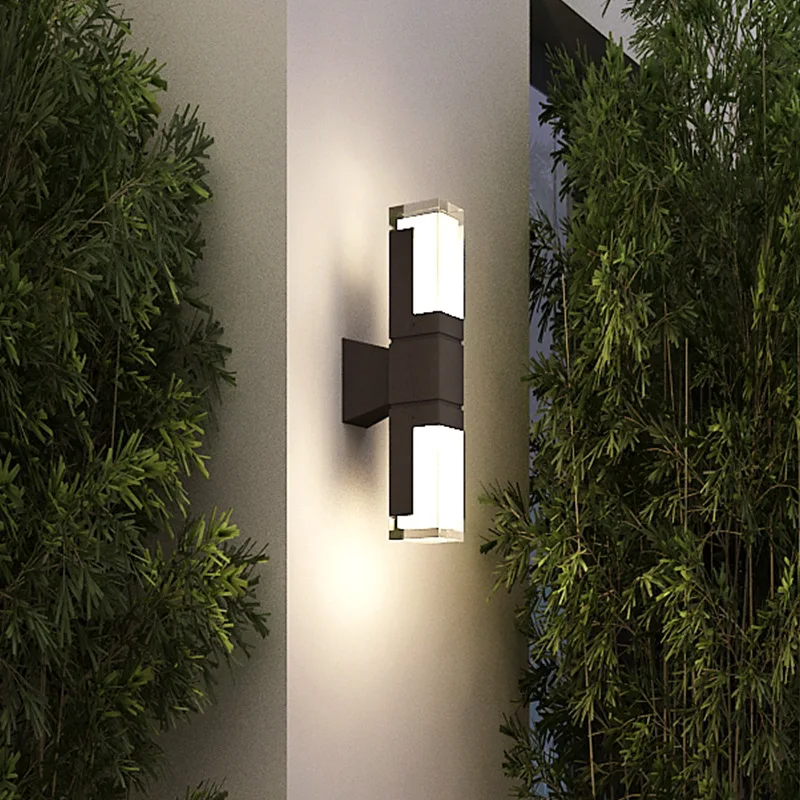 Applique Murale LED en Acrylique Moderne et Simple, Étanche IP657W 14W, Éclairage d'Niket d'Extérieur pour Jardin et Rue