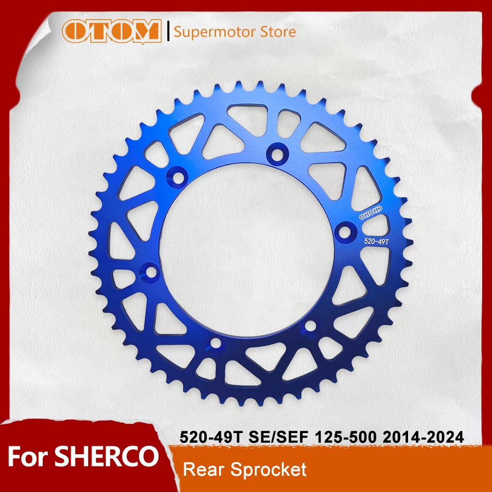 

Motorcycle Accessories Rear Sprocket 520 49T Aluminum Chain Plate For SHERCO SE SEF 125 250 300 450 500 2014-2024 Motocross Bike