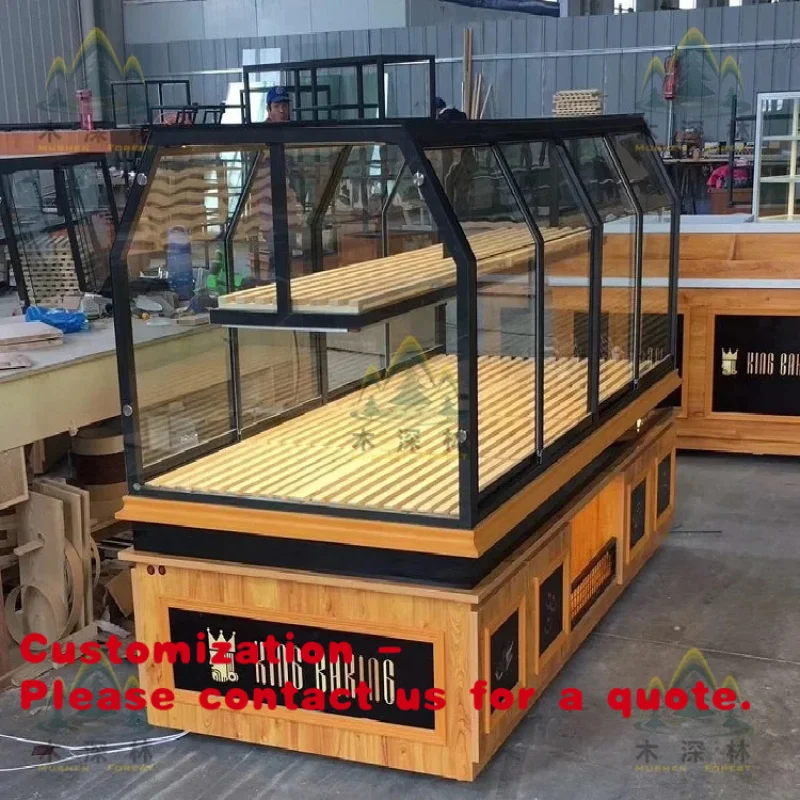 

custom.Custom Make Bakery Display Cabinet Bread Cake Counter Island Glass showcase Cafe Shop Furniture