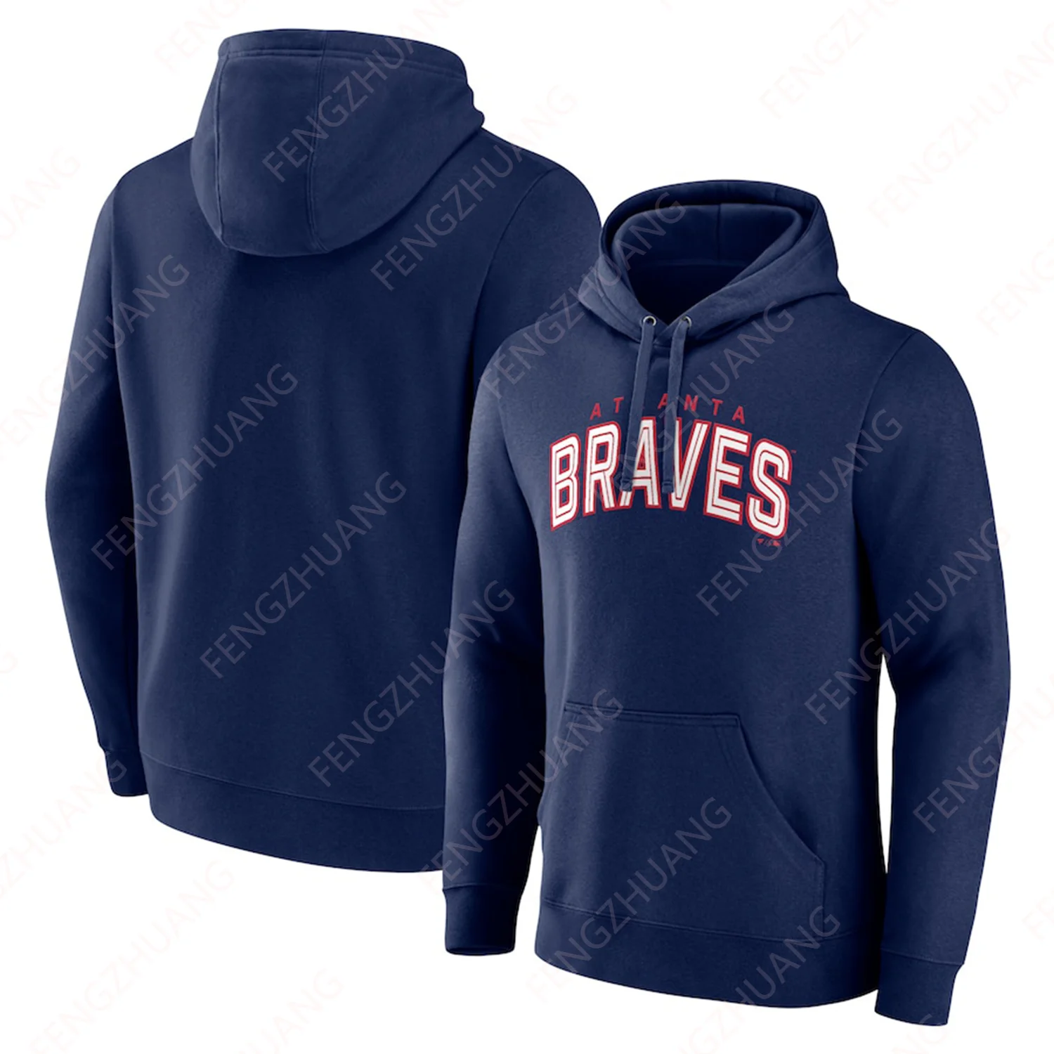 Unisex Loose Casual Hoodie Atlanta Braves Long Sleeve Pullover Hoodie Sportwear Cotton top Oversized Fashion Long Sleeve Hoodie