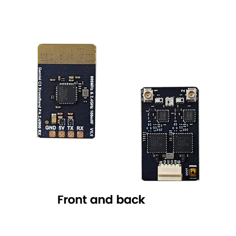 【Sleek Design】Gemini 2.4G/915Mhz Dual ELRS Diversity 100Mw Receiver -1 Connector For FPV RC Long Range Drone Quadcopter
