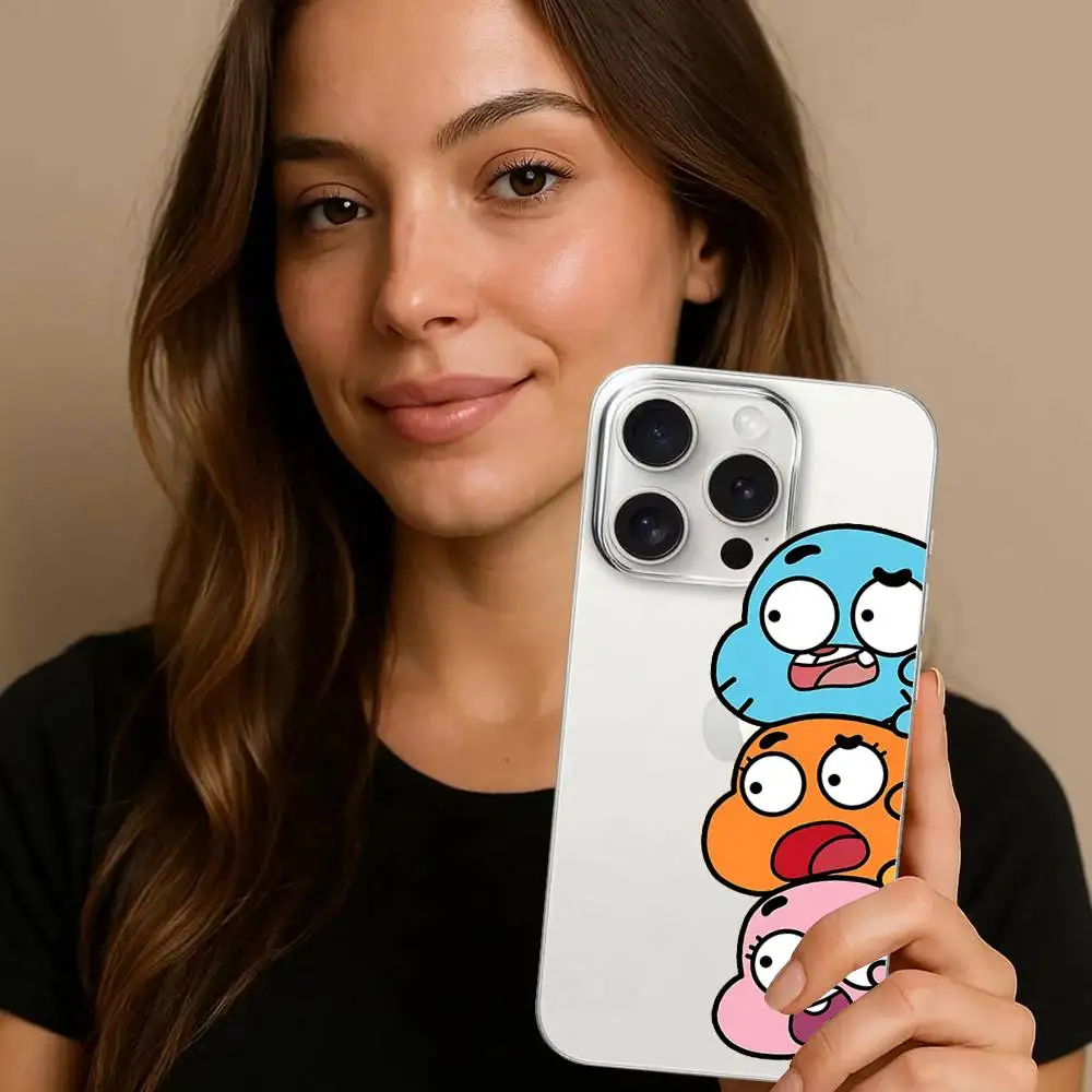 Casing HP Lucu H-Darwin Watterson-S Untuk IPhone 17 16 15 14 Plus 13 12 11 Pro Max Penutup Belakang HP Transparan Anti Benturan