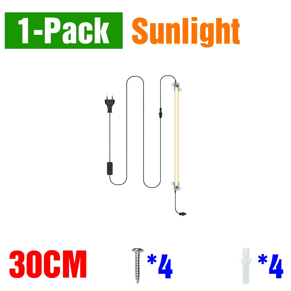 12 Hoofd Led Grow Light Strip Volledige Spectrum Teelt Lamp 30/50 Cm Voor Indoor Bloem Potplant Growbox vulling Verlichting Eu Plug