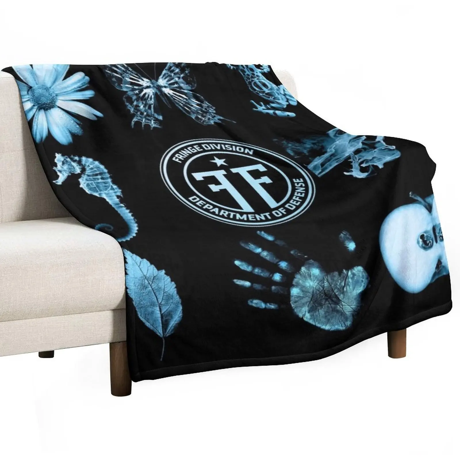 Fringe Division and Glyphs Throw Blanket Beautifuls halloween Heavy for winter Soft Plush Plaid Furry Blankets