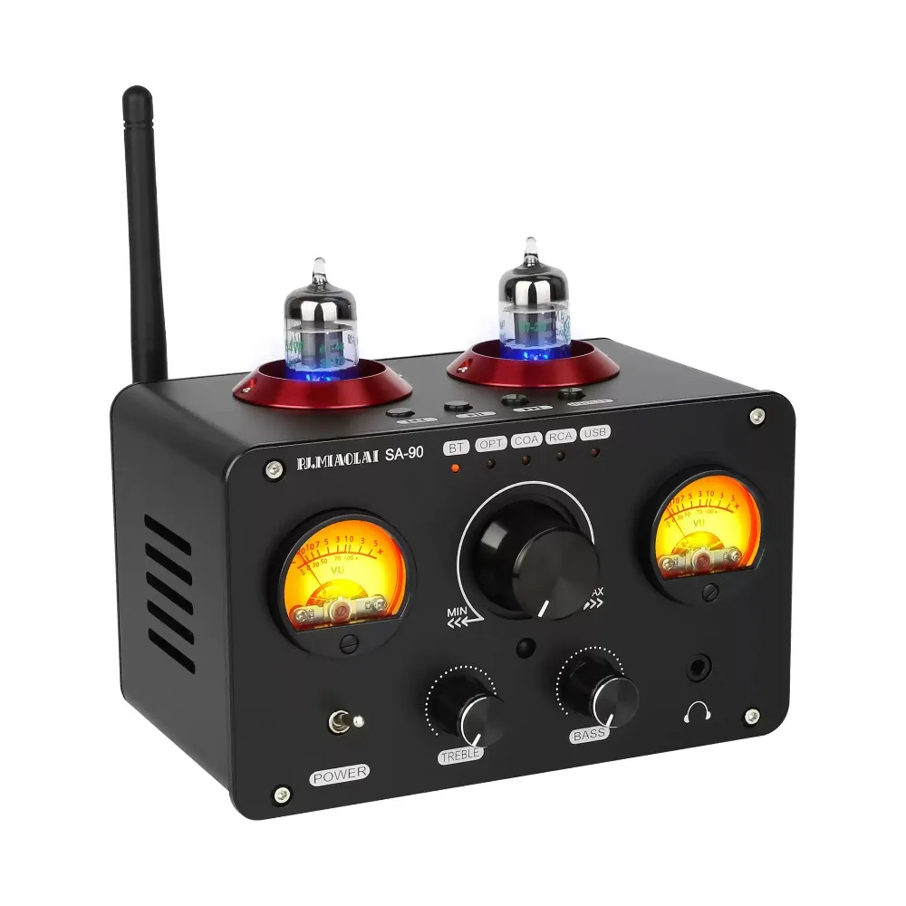 SA-90 HiFi Electronic Tube Power Amplifier DC 24V Gallbladder Amp Bluetooth U Disk Player