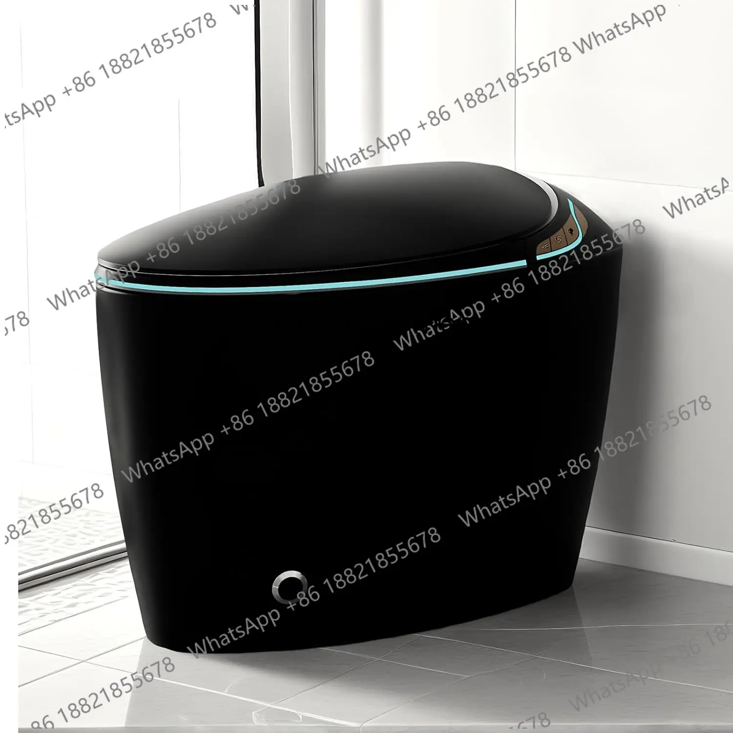 Bidet Toilet 10 Rough-in,Smart Toilet With Bidet,Oval Egg Modern Shaped, Auto Open/Flush, Adjusted Heated Seat, Customized