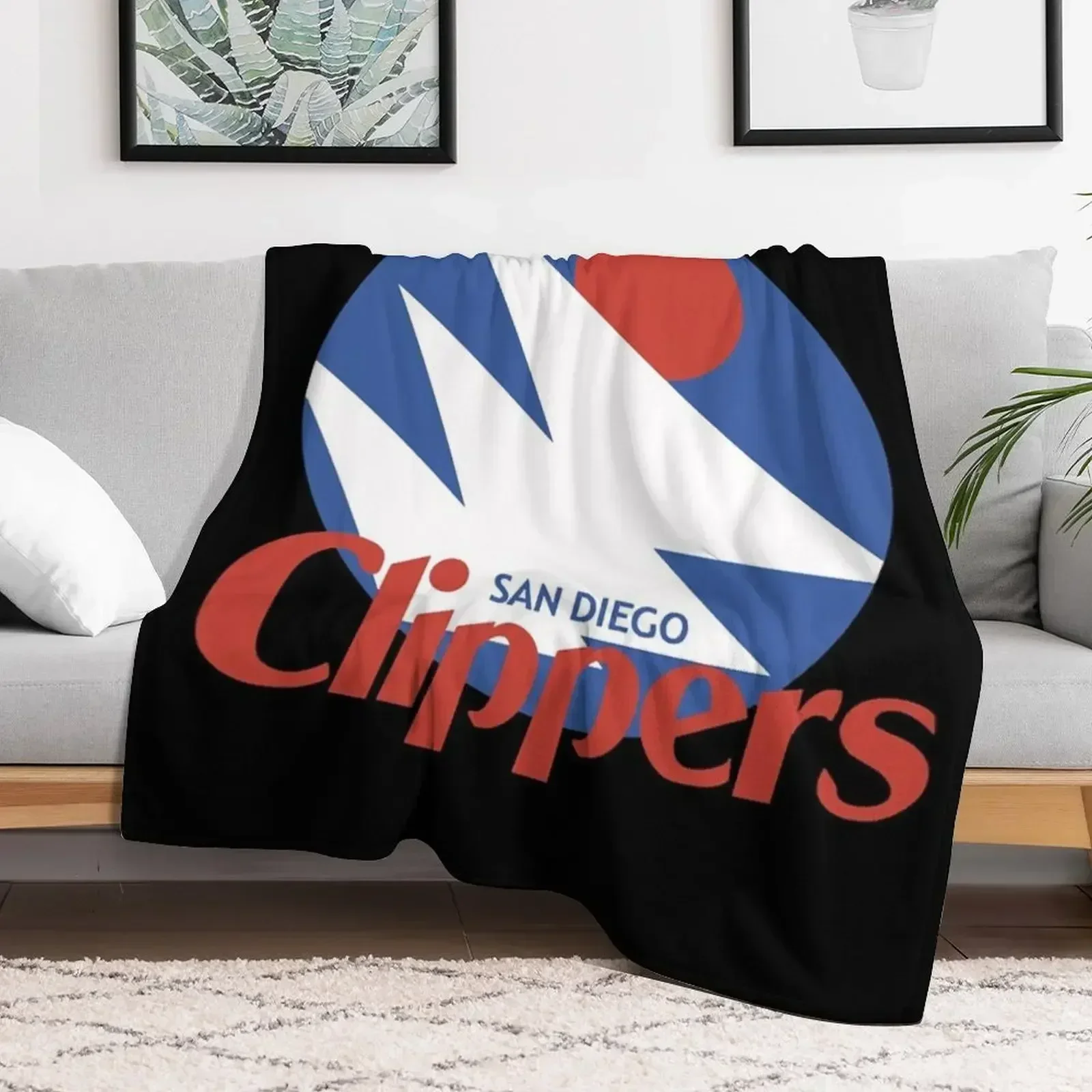 Clippers-san diego Throw Blanket Blankets For Bed Plaid Blankets For Baby Flannels Blankets