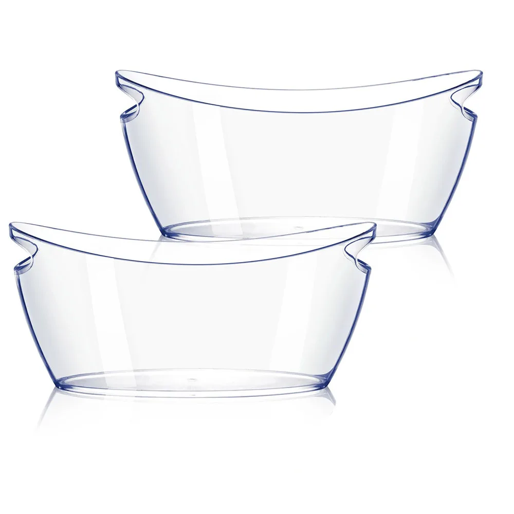 Ice Bucket 2 PCS Acrylic Ice Buckets for Parties Bar Supplies Beverage Tub for Champagne Beer Sparkling Wine Cocktails