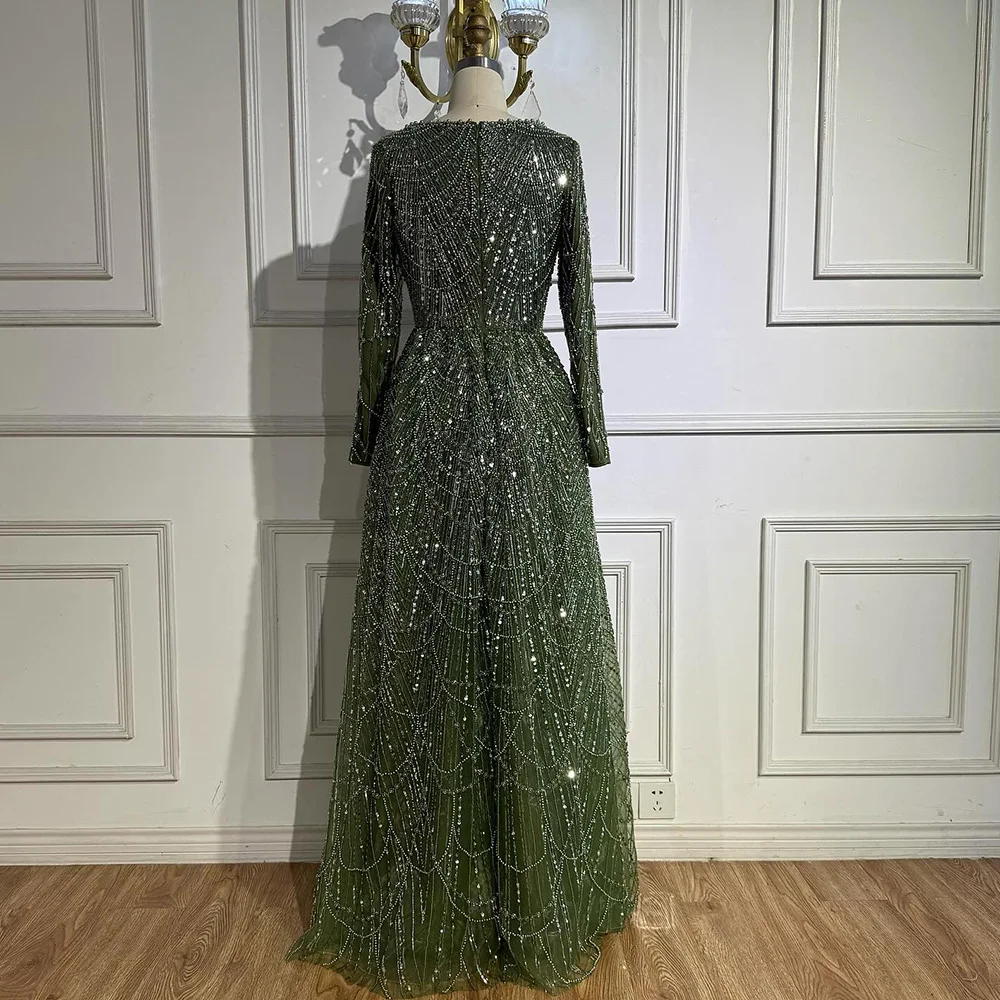 olive green dress for wedding Maria B BD-2906 Olive Green Pakistani indian wedding bridal dresses usa uk mehndi nikkah outfits L / 5.3 ft main image 1