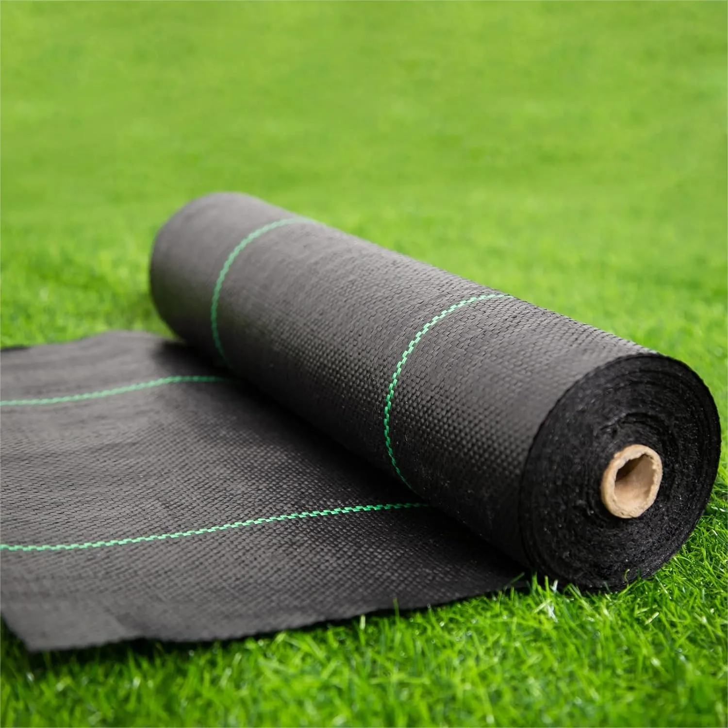 Heavy Duty Weed Barrier Fabric 17in x 50ft, Woven Ground Cover for Garden Beds & Pathways