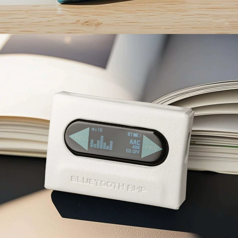 FiiO Snowsky SK-RETRO NANO PU Leather Protective Cover Portable Back Clip Design Blue/White Color Shell